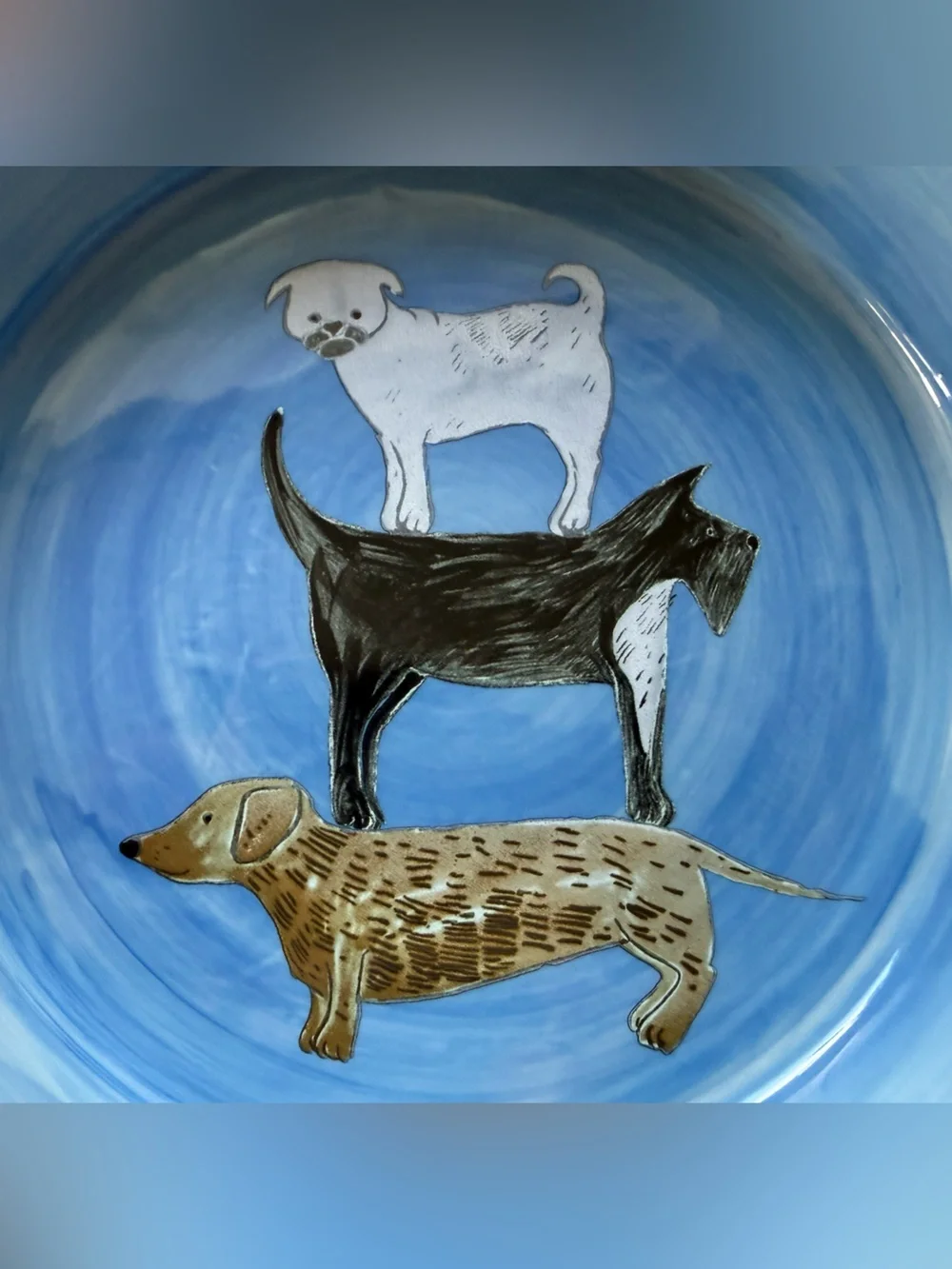 Anthropologie x Gemma Orkin Painted Pup Pie Dish